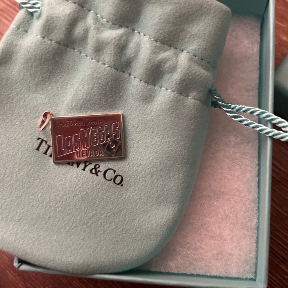 Tiffany Las Vegas postcard charm